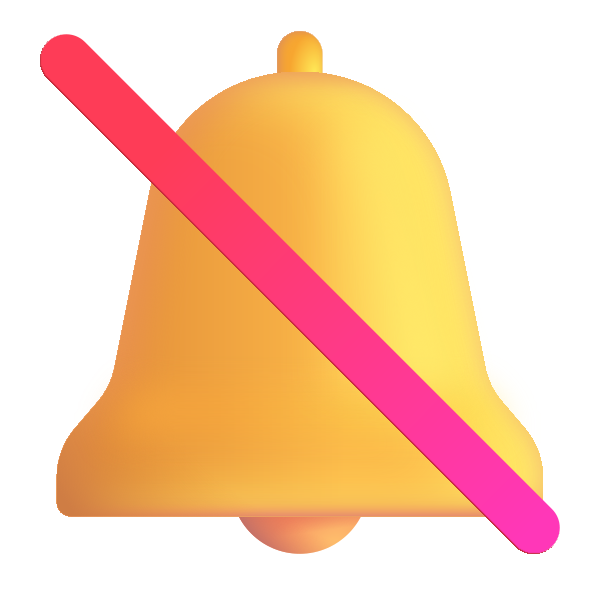 Bell With Slash Color Vector
