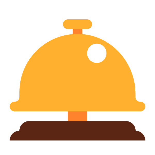 Bellhop Bell Flat Vector