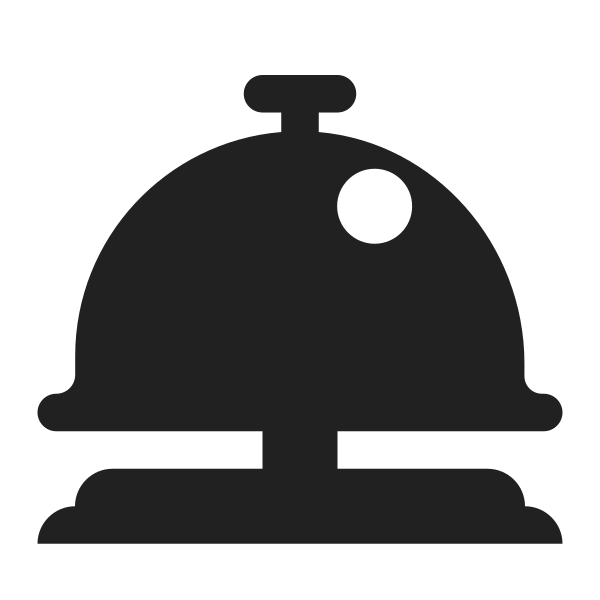 Bellhop Bell High Contrast Vector