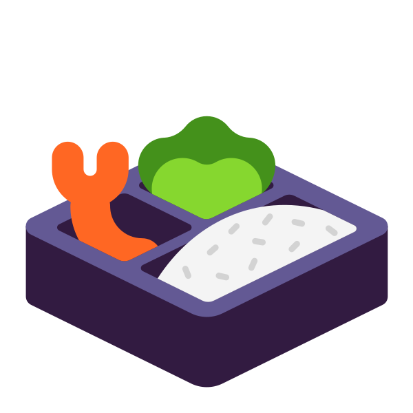 Bento Box Flat Vector