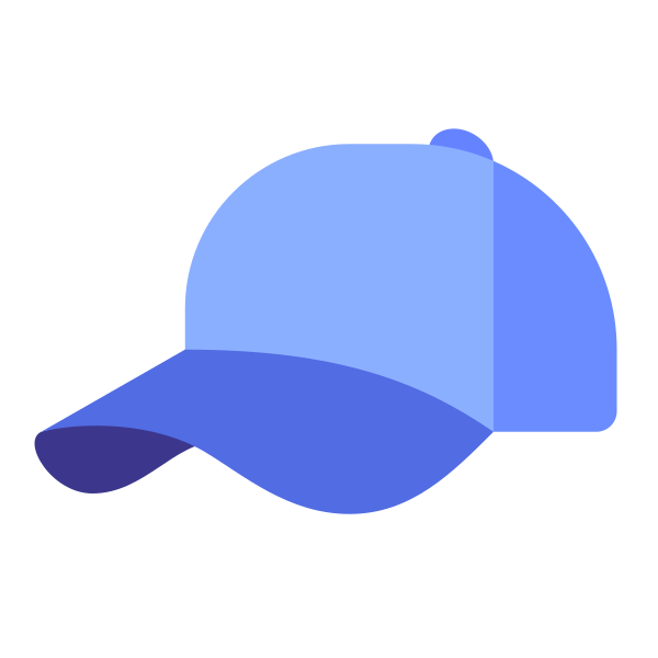Billed Cap Flat Vector