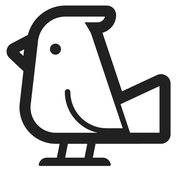 Bird High Contrast Vector