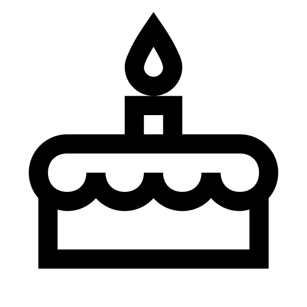 Birthday Cake Solid Vector