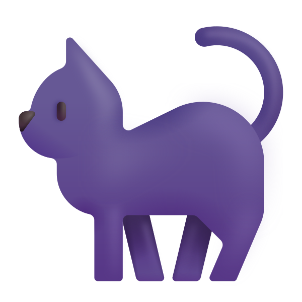Black Cat Color Vector