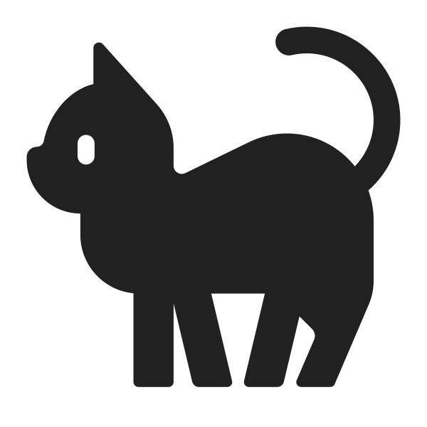 Black Cat High Contrast Vector
