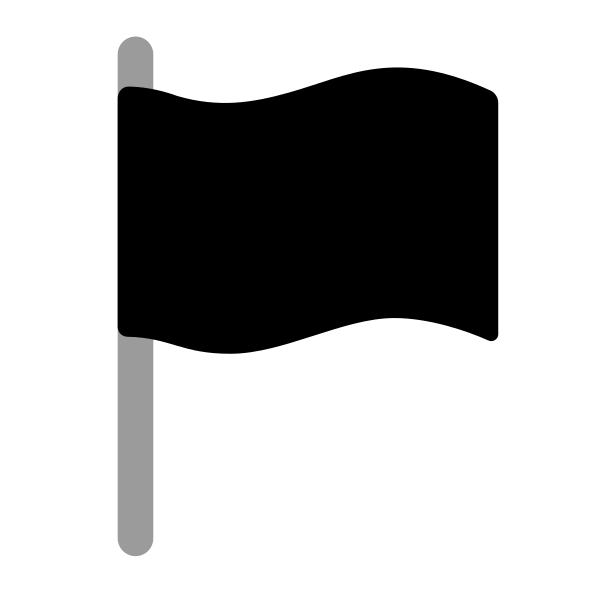 Black Flag Flat Vector
