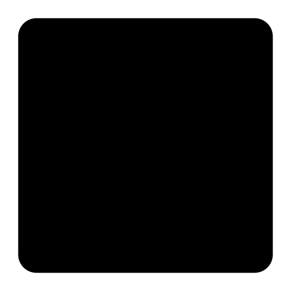 Black Large Square Flat