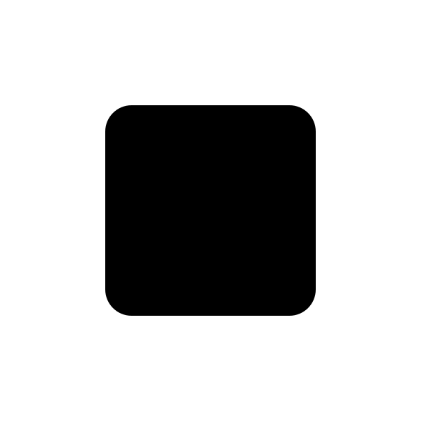 Black Medium Small Square Flat Vector