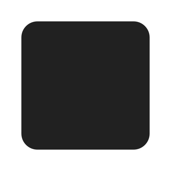 Black Medium Square High Contrast