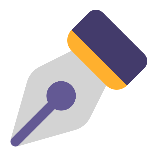 Black Nib Flat Vector