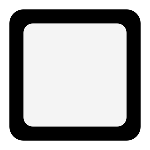 Black Square Button Flat Vector