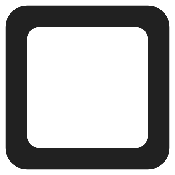 Black Square Button High Contrast Vector