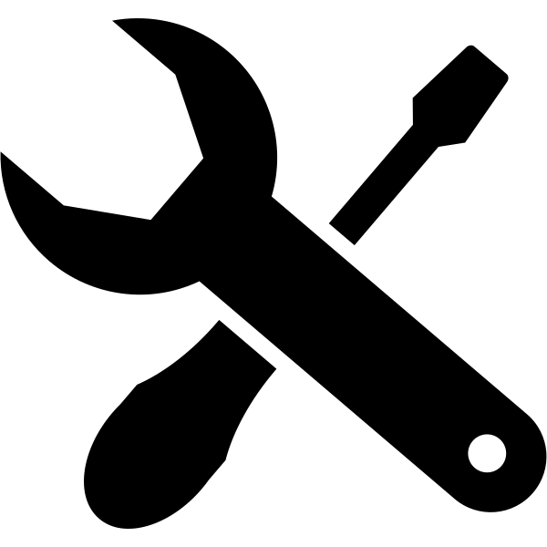 Black Tools Icon Vector