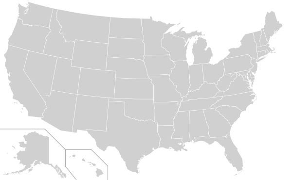 Blank US Map (states Only)