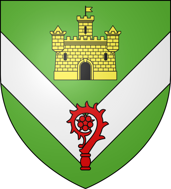 Blason Ville Fr Verneuil Le Château (Indre Et Loire) Vector
