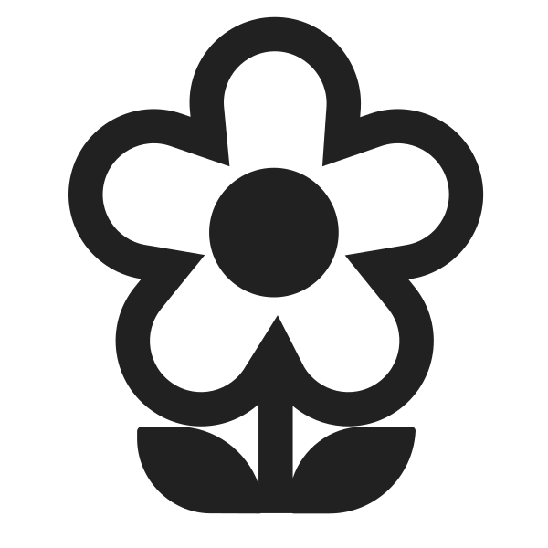 Blossom High Contrast Vector