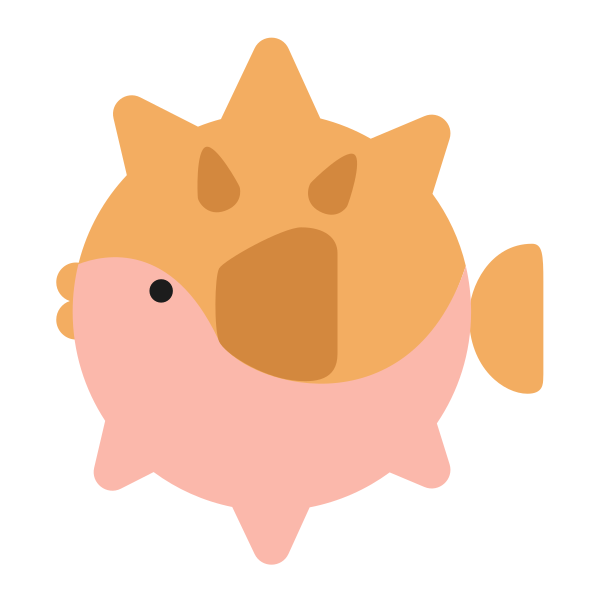 Blowfish Flat Vector