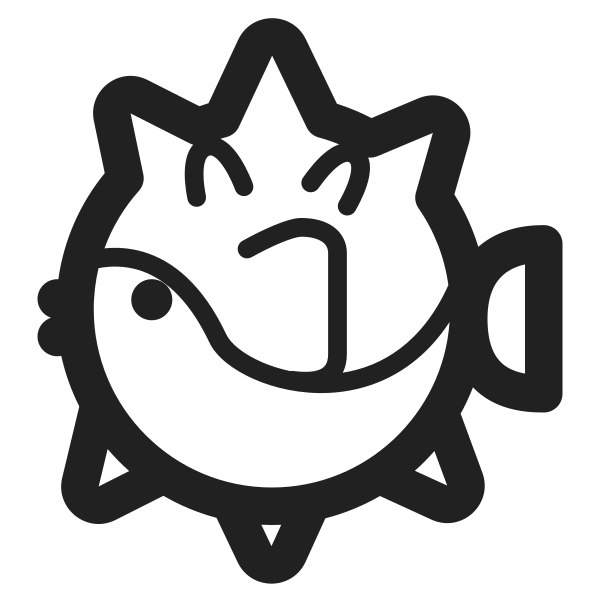 Blowfish High Contrast Vector