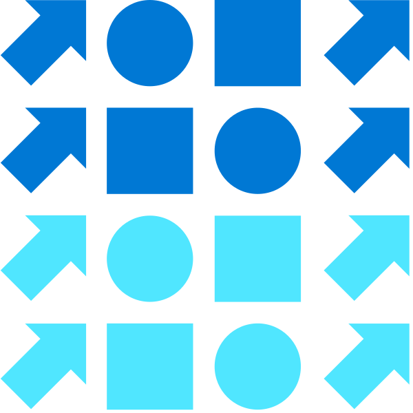 Blue Arrows Circles Squares Vector