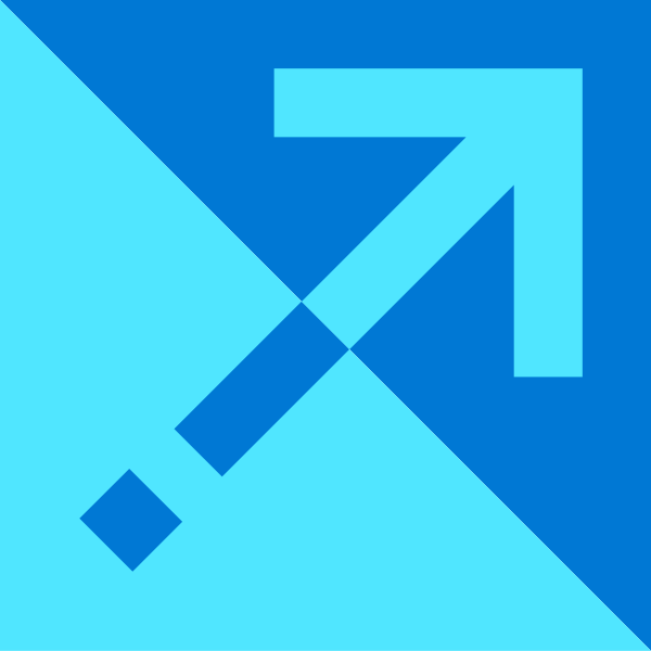 Blue Bg Squares Diagonal Arrow