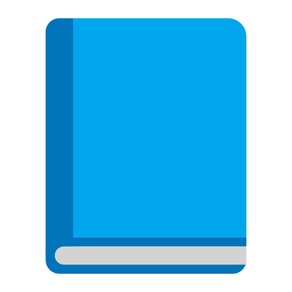 Blue Book Flat Vector