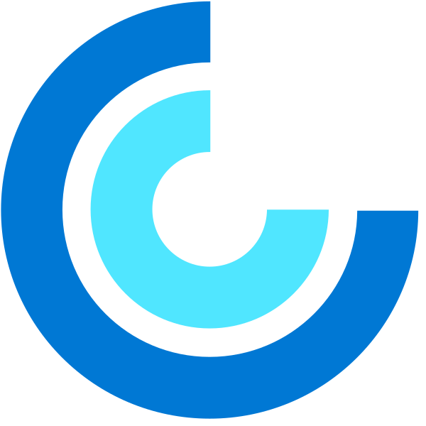 Blue Partial Circles Vector