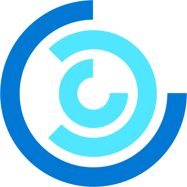 Blue Partial Circles Alt Vector