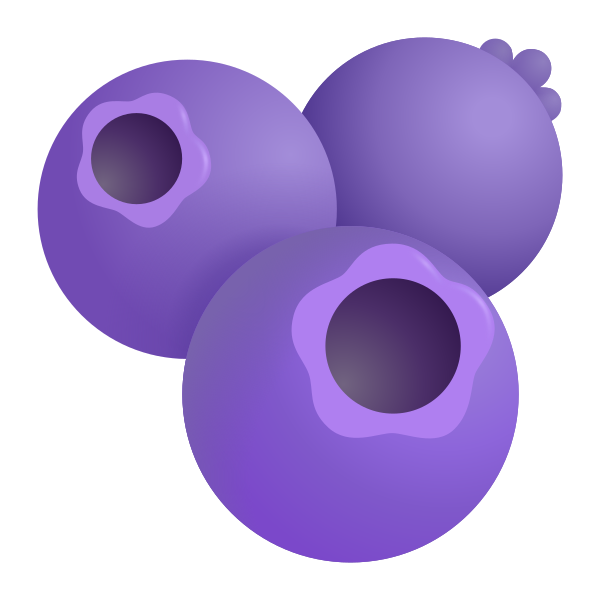 Blueberries Color Vector