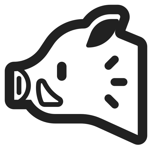 Boar High Contrast Vector