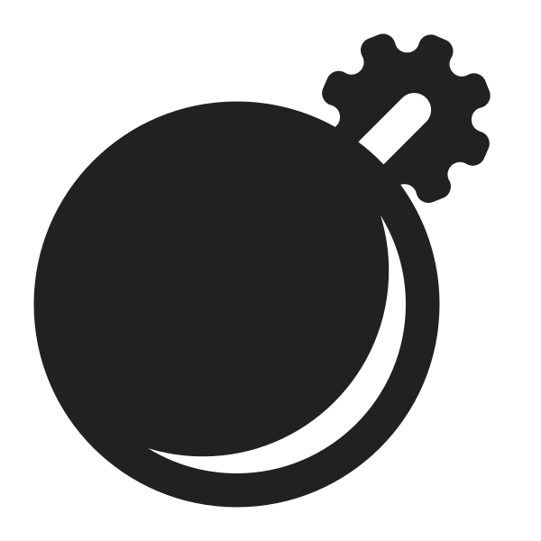 Bomb High Contrast Vector