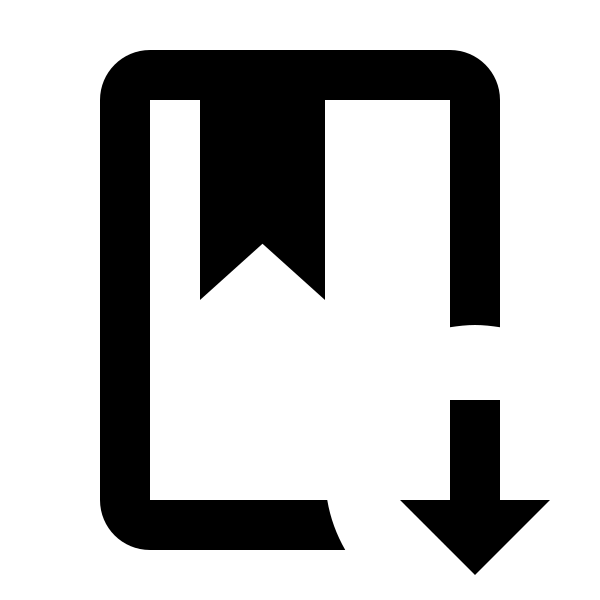Book Arrow Down Outline
