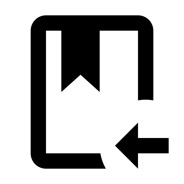 Book Arrow Left Outline