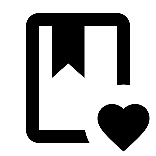 Book Heart Outline