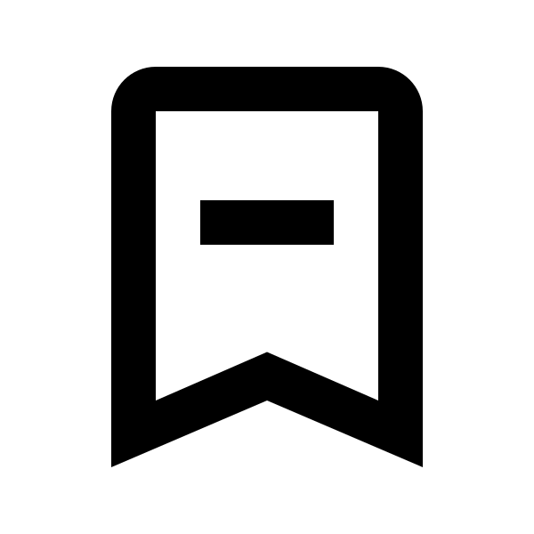 Bookmark Minus Outline