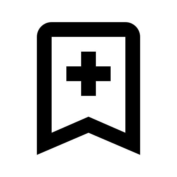 Bookmark Plus Outline