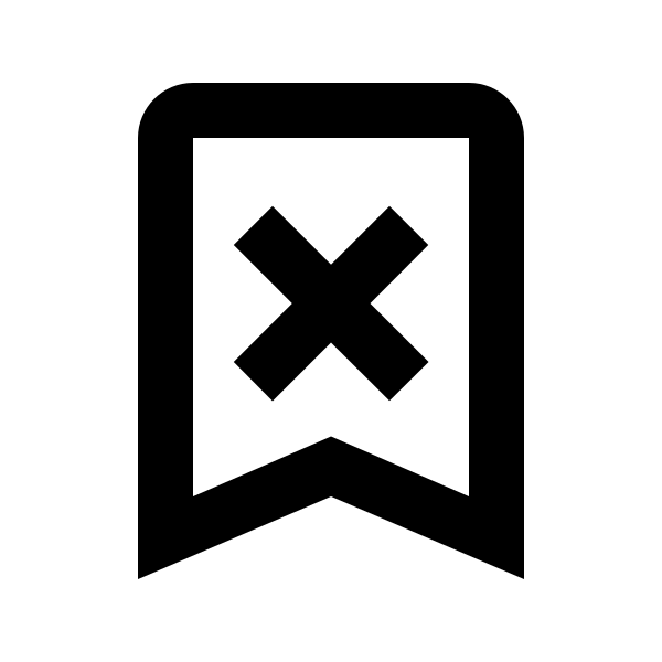 Bookmark Remove Outline