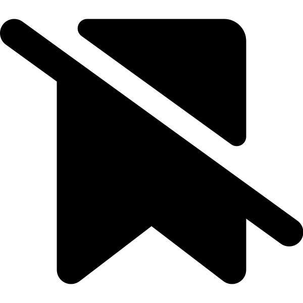 Bookmark Slash Fill 16