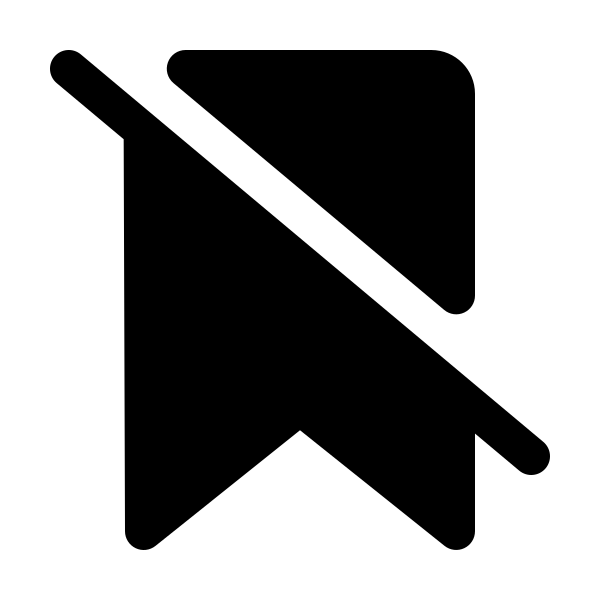 Bookmark Slash Fill 24
