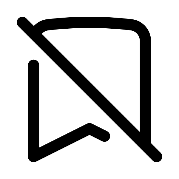 Bookmark Slash Vector