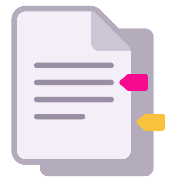 Bookmark Tabs Flat Vector