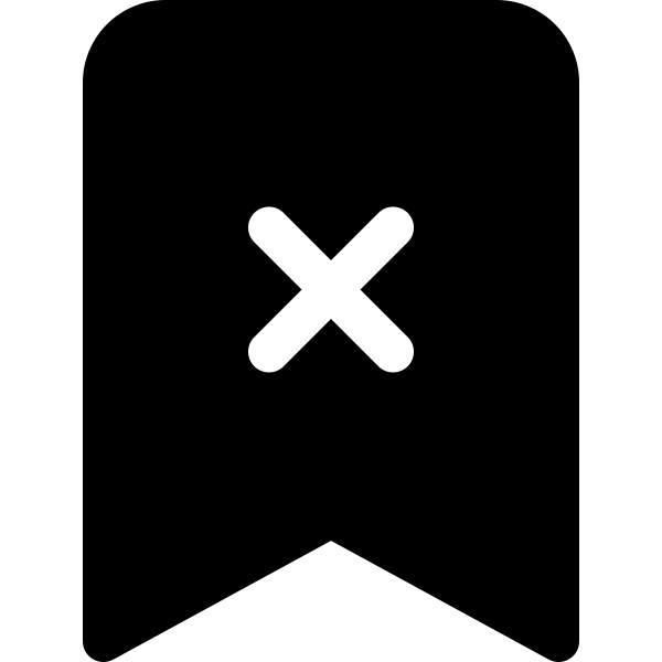 Bookmark X Fill