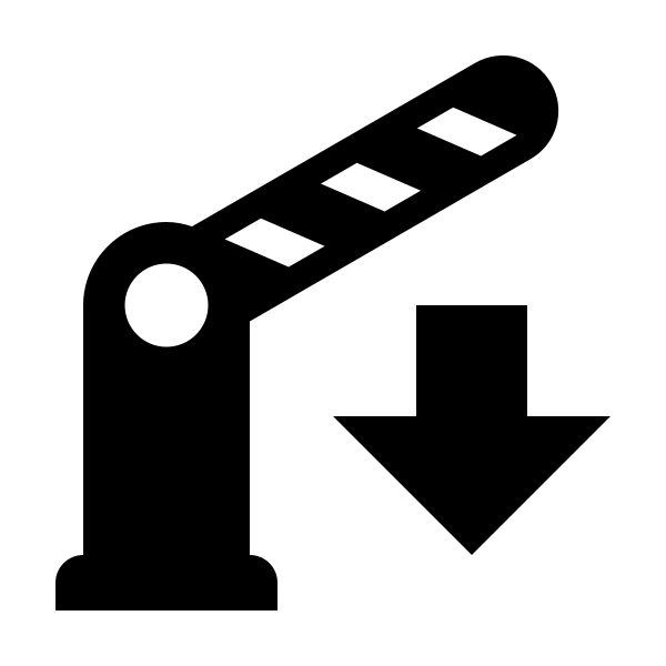 Boom Gate Arrow Down
