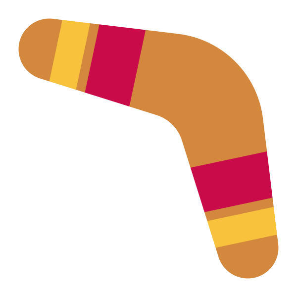 Boomerang Flat Vector