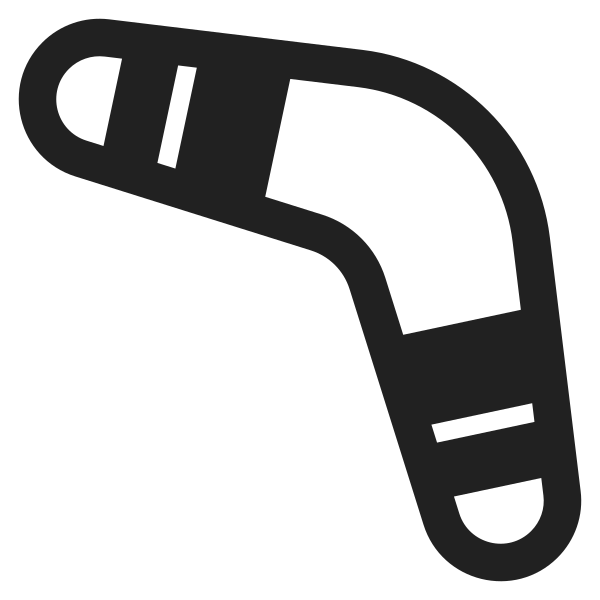 Boomerang High Contrast Vector
