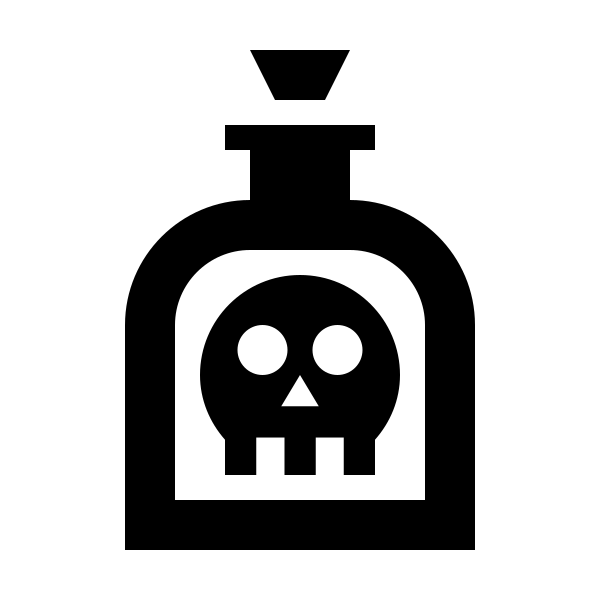 Bottle Tonic Skull Outline