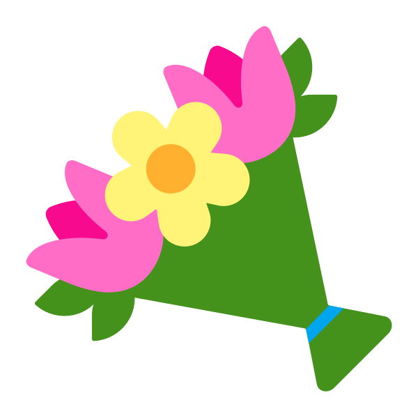 Bouquet Flat Vector