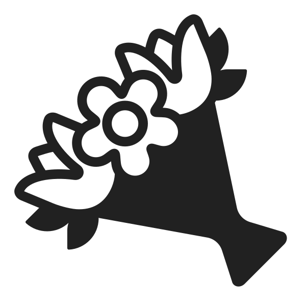 Bouquet High Contrast Vector