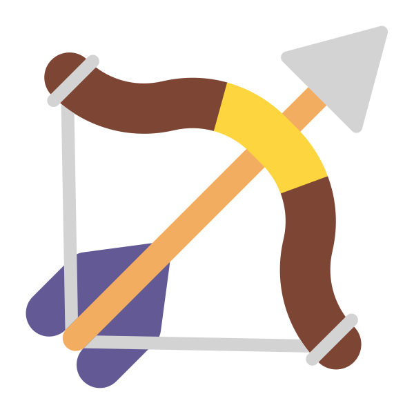 Bow And Arrow Flat Vector