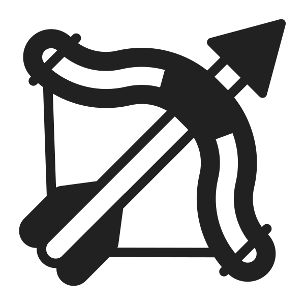 Bow And Arrow High Contrast Vector
