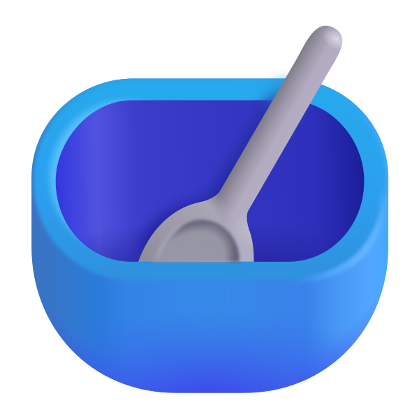 Bowl With Spoon Color